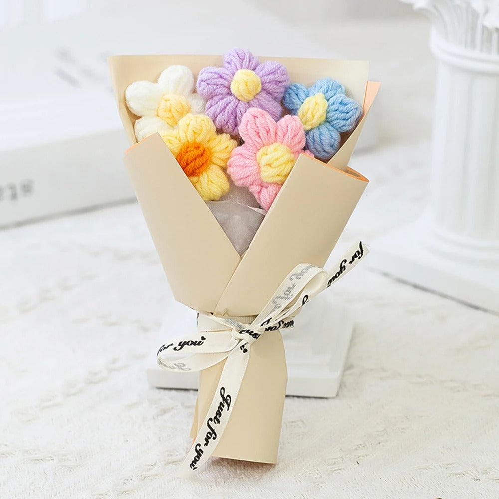 Mini Crochet Flower Bouquet