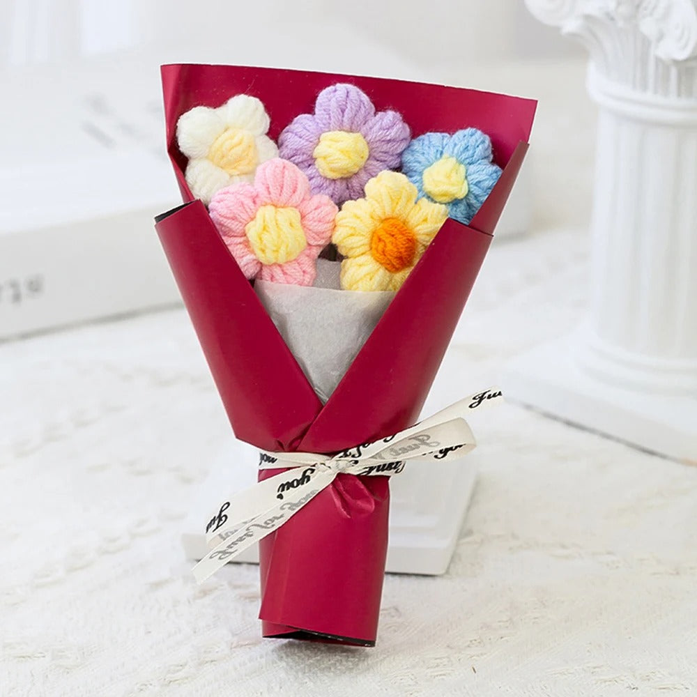 Mini Crochet Flower Bouquet