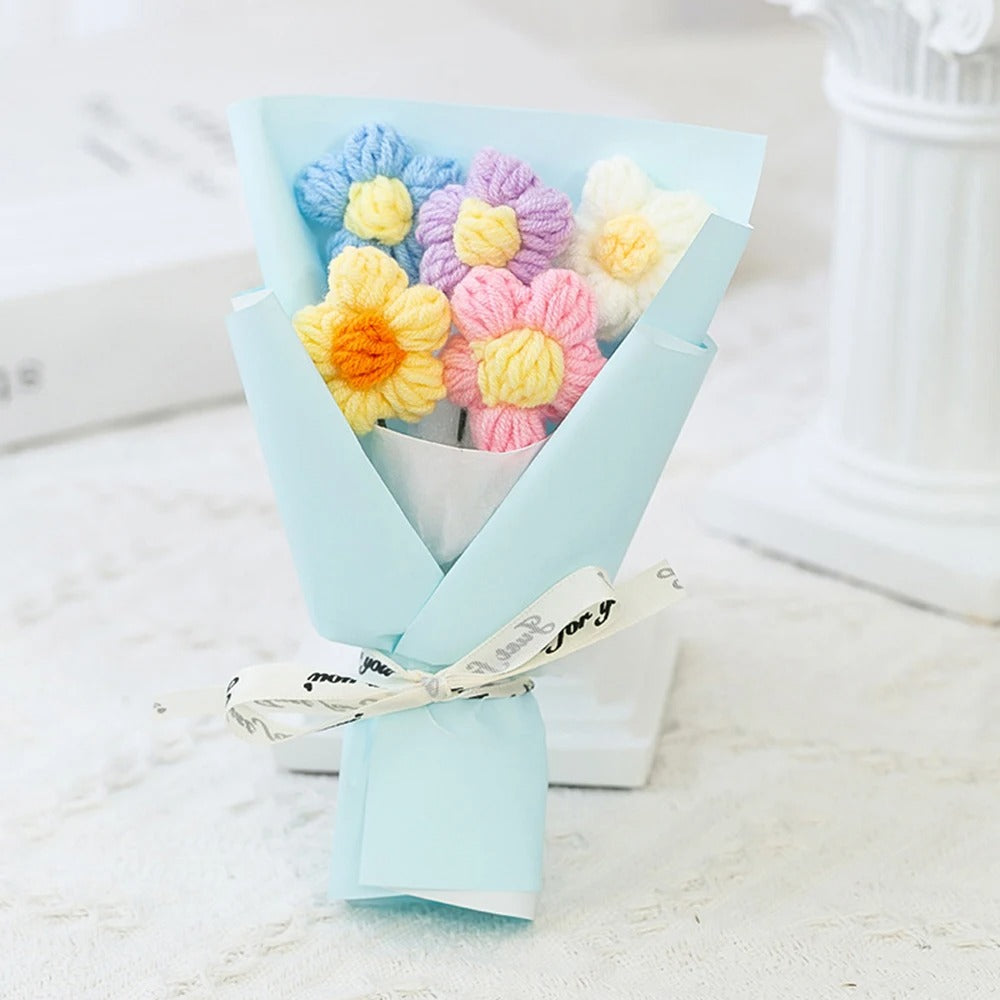 Mini Crochet Flower Bouquet